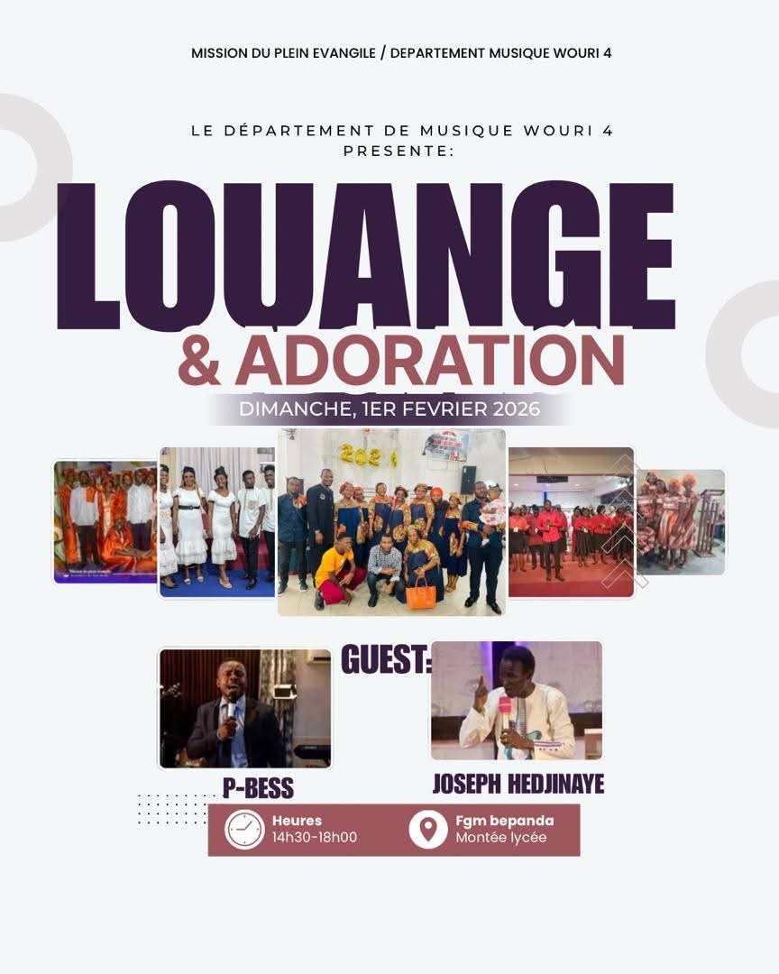 Le Département de Musique Wouri 4 organise un événement de louange et d'adoration