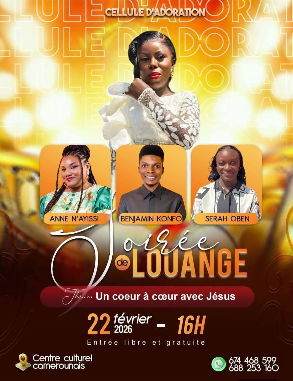 Soirée de louange au Centre culturel camerounais