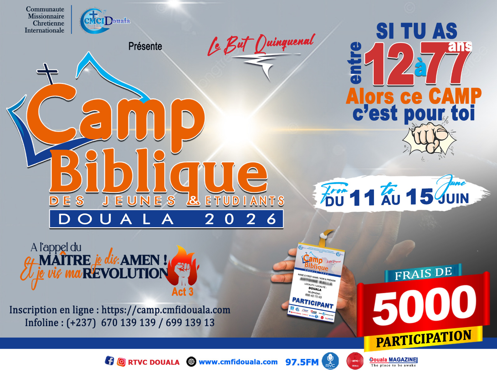 Camp Biblique des Jeunes & Étudiants de Douala 2026