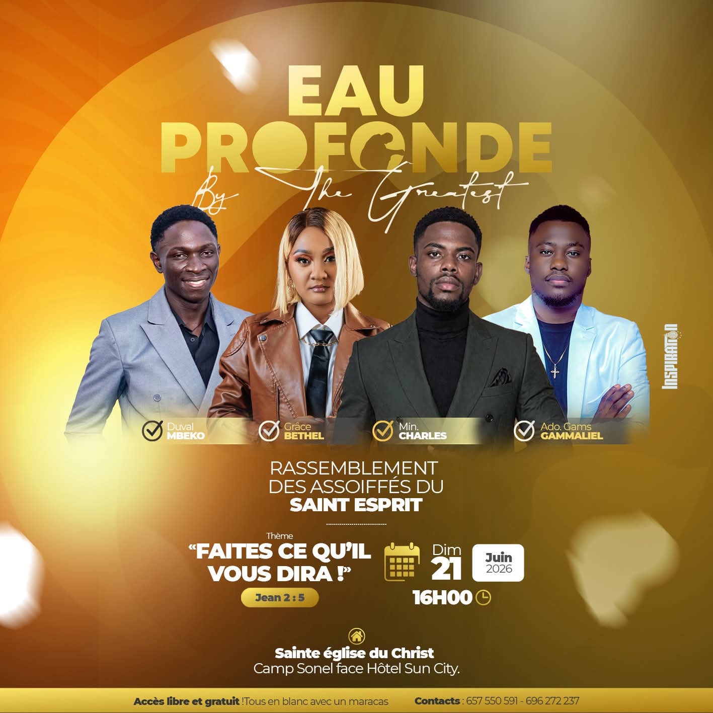 EAU PROFONDE 2026 : L’APPEL À ALLER PLUS LOIN AVEC LE SAINT-ESPRIT !