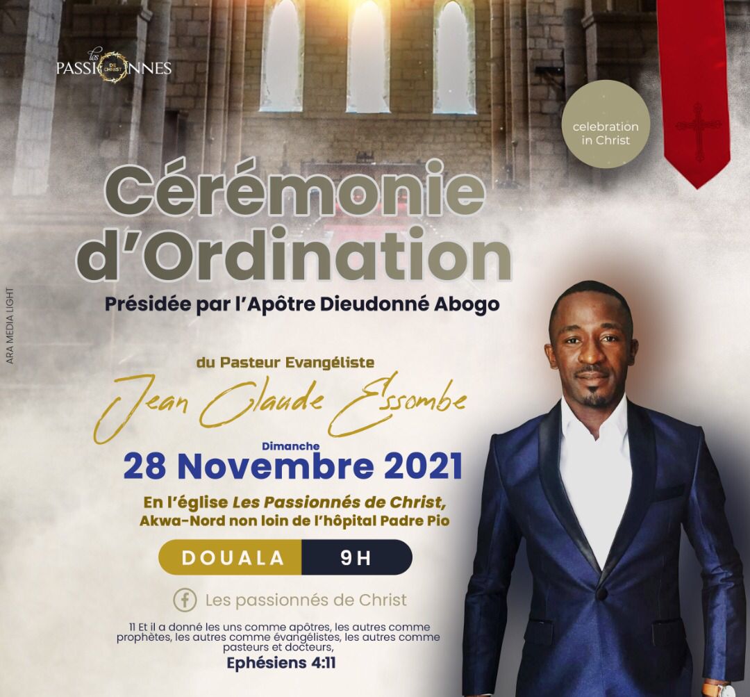 Cérémonie d'ordination du Pasteur Evangéliste Jean-Claude Essombe