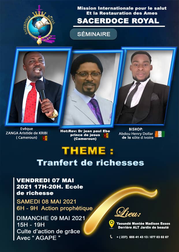 International Mission for the Salvation and Restoration of Souls (Royal Priesthood) organizes a 3-day seminar