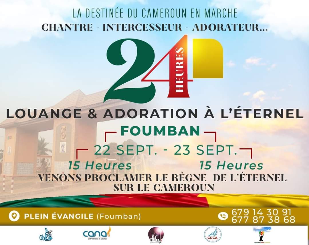 24 heures de louange et adoration &agrave; l'Eternel