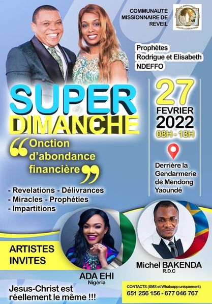 Super dimanche "l'onction d'abondance financi&egrave;re"