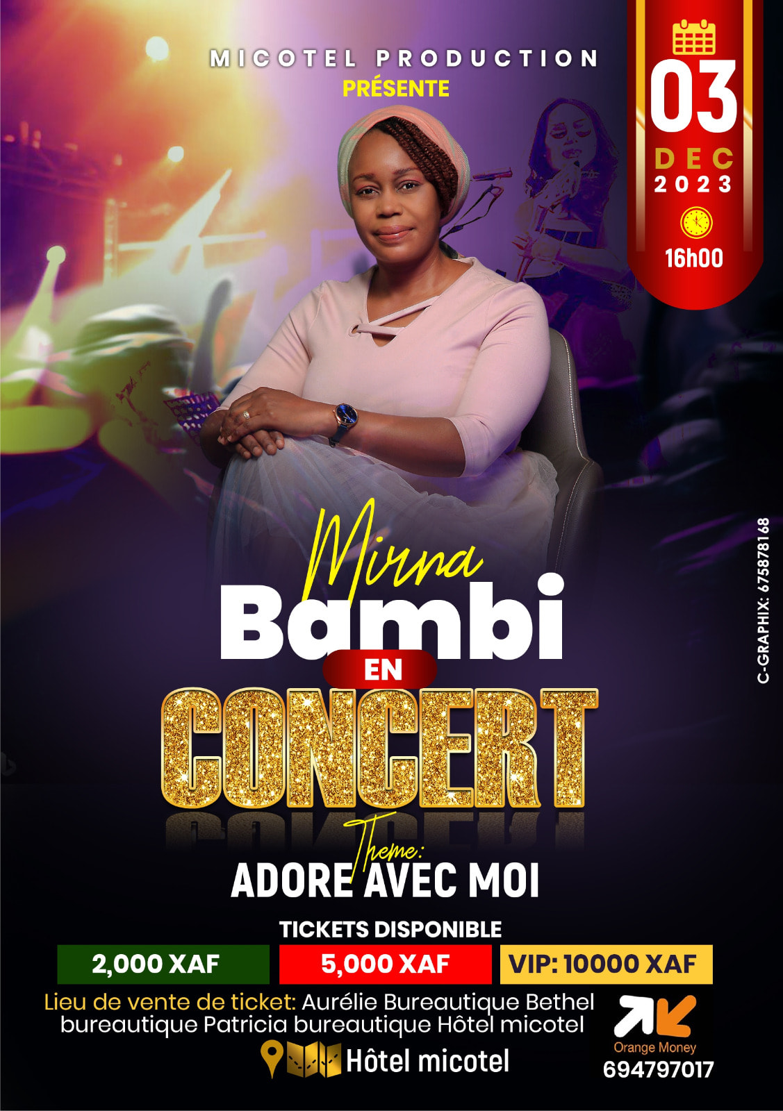 Mirna Bambi en concert live en Décembre