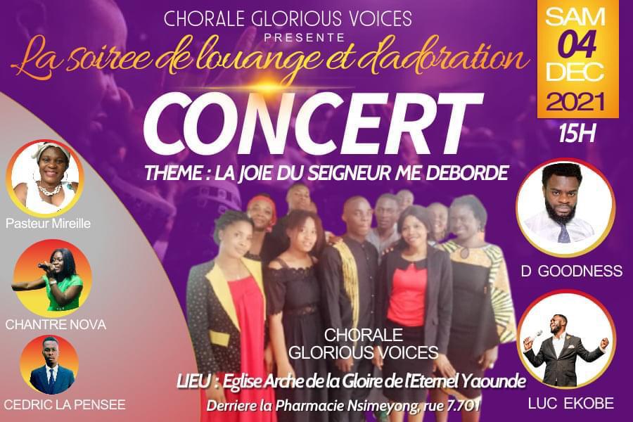 La soirée de louange et d'adoration par la Chorale Glorious Voices
