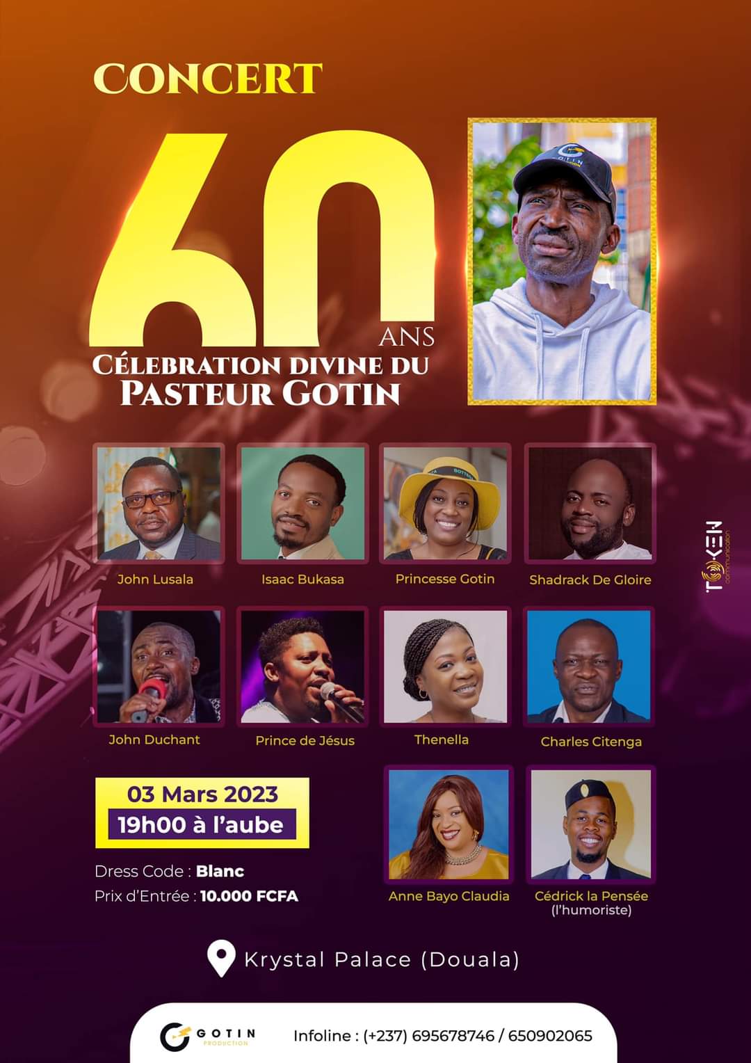 60 ans : célébration divine du Pasteur Gotin