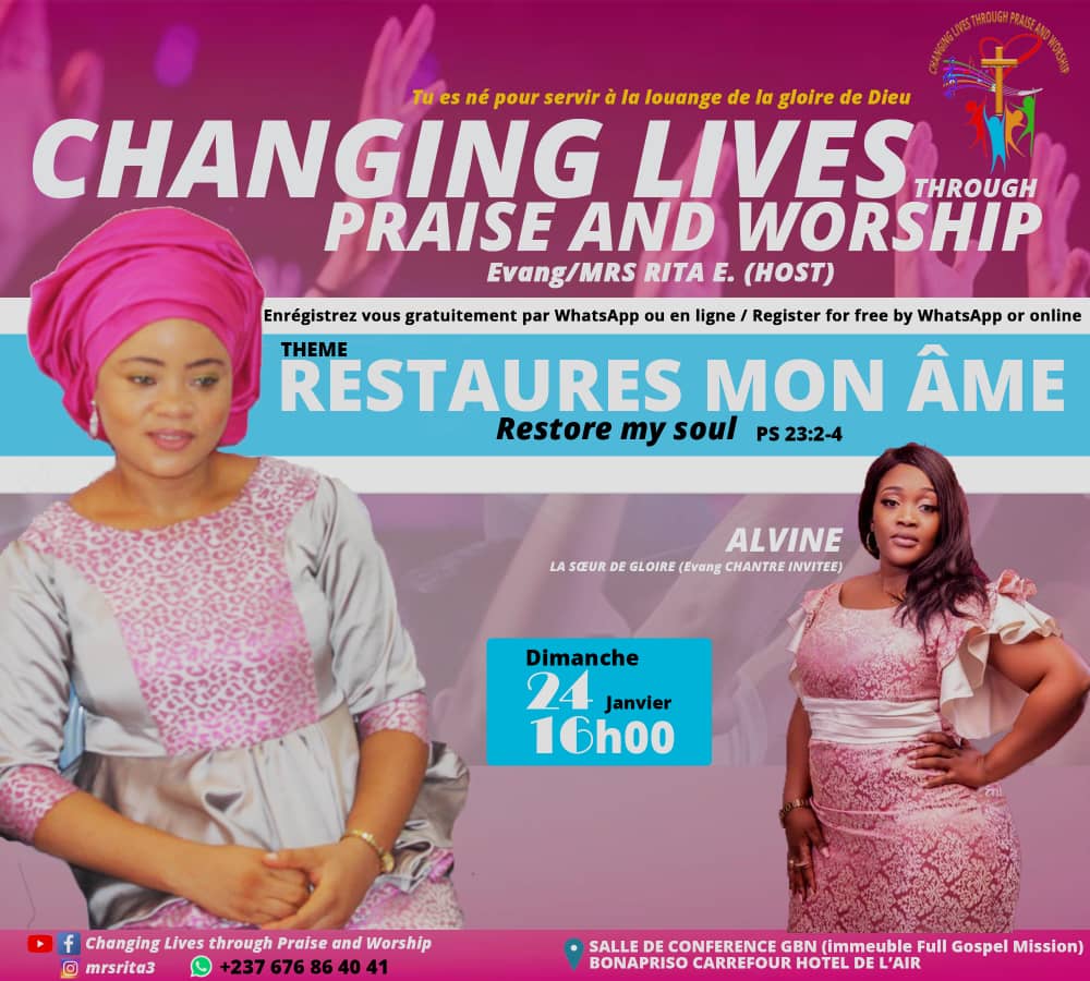 Restore my soul with Evangelist Rita