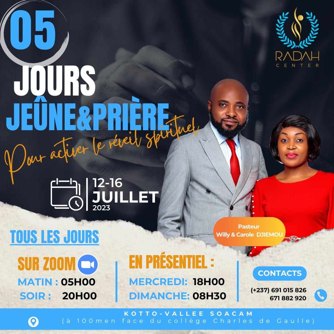 5 jours de jeunes & pri&egrave;re pour activer le réveil spirituel