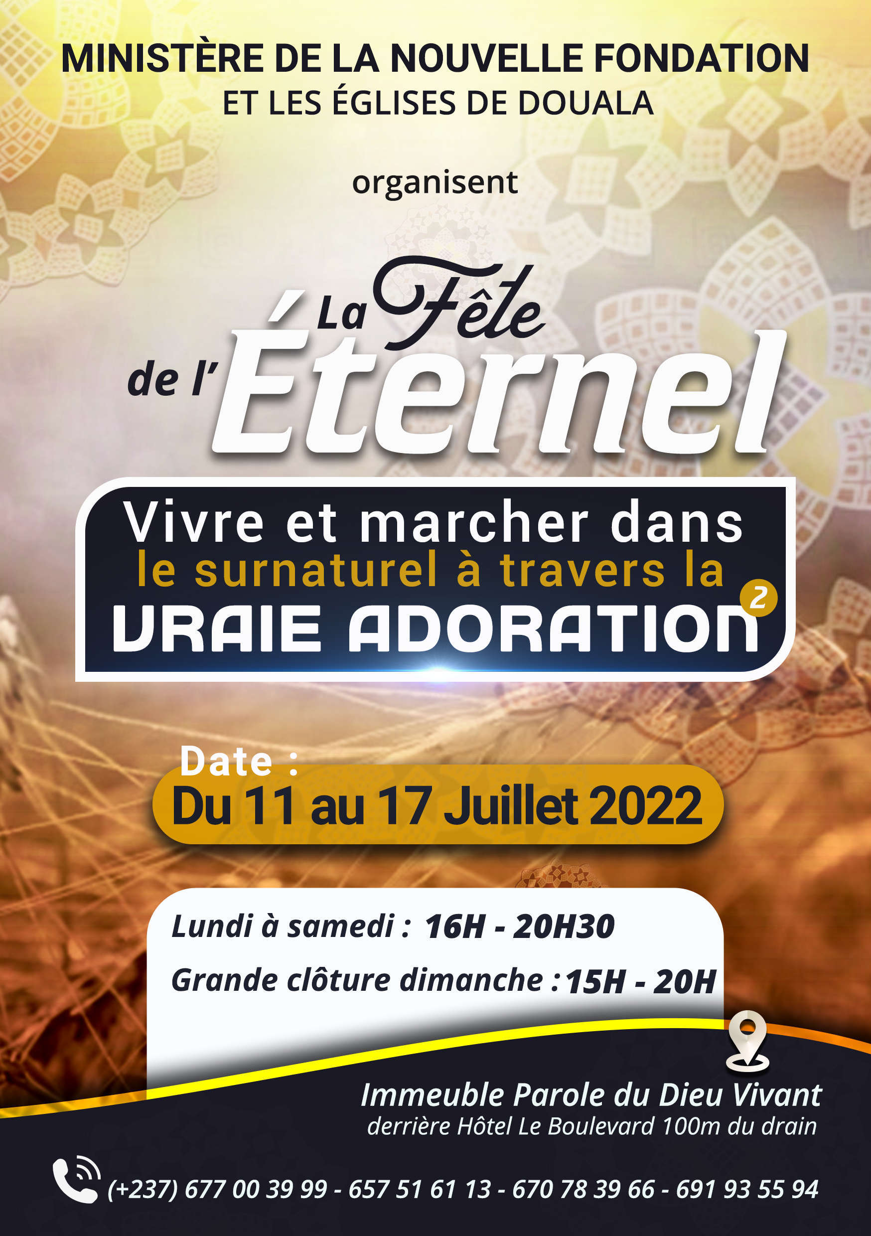 F&ecirc;te de l'Eternel 2022 pour vivre et marcher par l'adoration