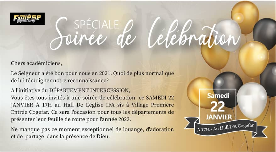 Spéciale soirée de célération &agrave; la Fa Di&egrave;se Academy