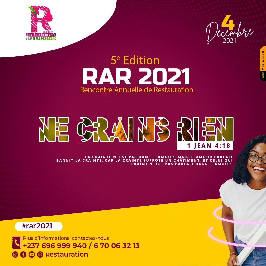 5e édition de la Rencontre Annuelle de restauration - RAR2021