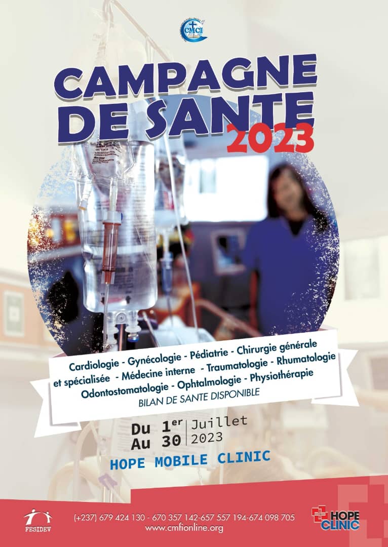 CMCI : Campagne de santé 2023 &agrave; Hope Mobile Clinic Douala