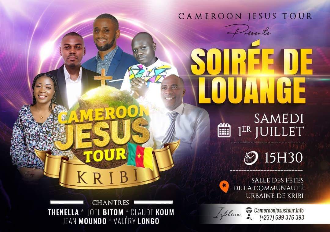 Cameroon Jesus Tour en Soirée de louange &agrave; Kribi