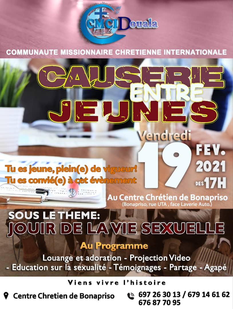 talk between young people at CMC Bonapriso